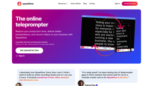 Speakflow - Teleprompter inteligente con sincronización multi-dispositivo para presentaciones - Logo