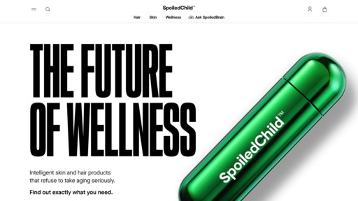 SpoiledChild - Soins personnalisés intelligents pour peau et cheveux, produits écologiques rechargeables - Logo