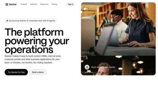 Stacker - No-code platform converts spreadsheets to custom business applications - Logo