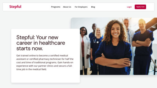 Stepful - Smart healthcare career training with job placement in 4 months - Logo