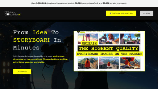 Storyboarder.ai - Generador de storyboards que crea guiones y secuencias visuales automáticamente - Logo