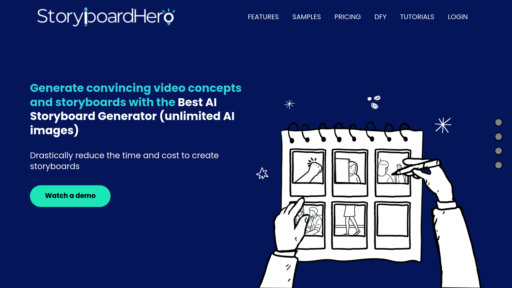 StoryboardHero - Generador de storyboards que convierte guiones en escenas visuales - Logo