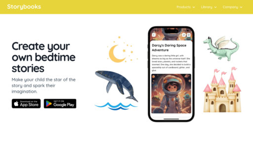 Storybooks App - Plataforma de cuentos infantiles personalizados para creatividad y desarrollo del lenguaje - Logo