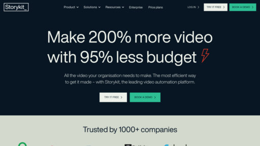 Storykit - Herramienta de creación de video automatizada que convierte texto en videos de marca - Logo
