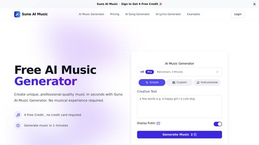 Suno AI - Generador de música inteligente crea canciones completas con voces - Logo