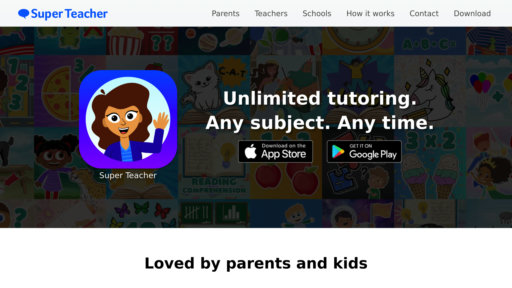 Super Teacher - Personalized learning companion for children ages 3-8 with adaptive instruction - Logo