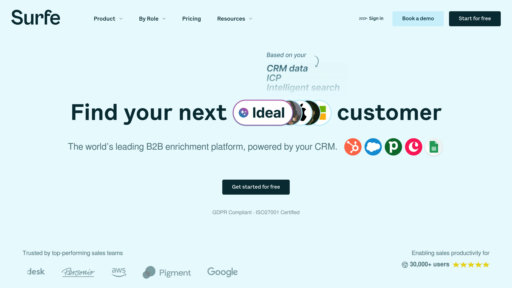 Surfe - Plateforme vente intelligente synchronisant LinkedIn et CRM automatiquement - Logo
