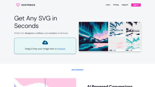 SvgTrace - Herramienta inteligente de vectorización de imágenes a SVG escalable y editable - Logo