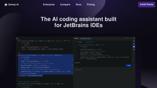Sweep AI - Asistente de código inteligente, corrige errores e implementa funciones automáticamente - Logo