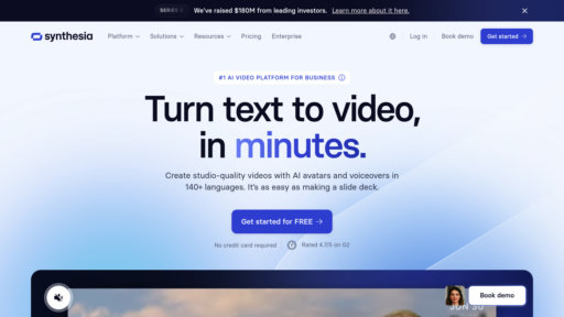 Synthesia - Crea videos profesionales con avatares IA y soporte multilingüe - Logo