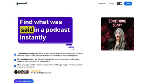 Tapesearch - Búsqueda inteligente de podcasts, conversión de voz a texto rápida - Logo