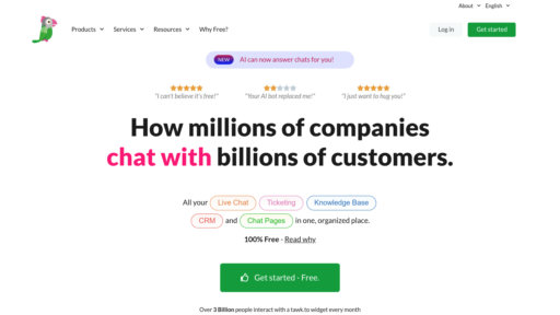 tawk.to - Messagerie gratuite avec chatbot intelligent et supervision visiteurs - Logo