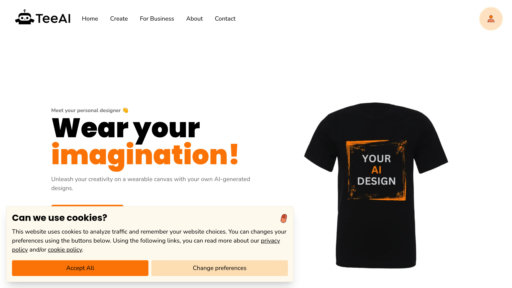 TeeAI - Crea diseños de camisetas personalizados al instante - Logo