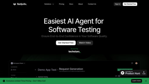 TestSprite - Pruebas automáticas inteligentes para web y API, acelera desarrollo - Logo