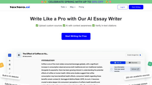 Textero AI - Plataforma de escritura académica inteligente con generación automática y gestión de citas - Logo