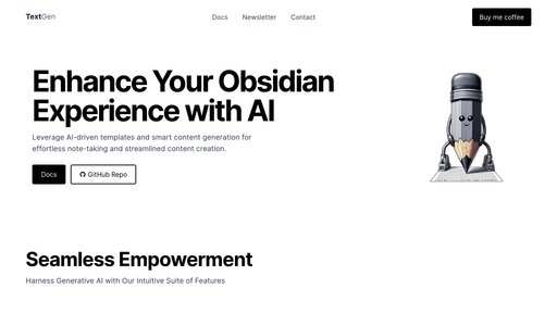 TextGen - Obsidian智能写作插件，自动生成笔记与内容 - Logo