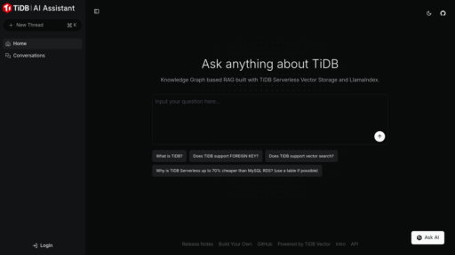 tidb.ai - Distributed SQL database with vector search and natural language query - Logo
