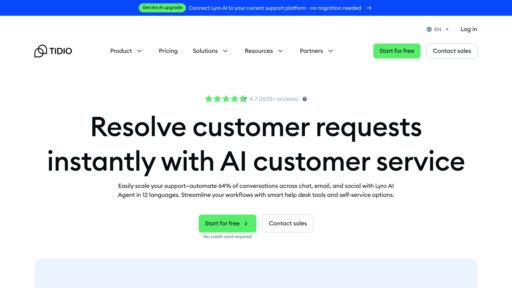 Tidio - Plateforme service client avec messagerie et automatisation - Logo