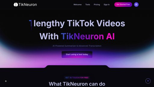 TikNeuron - Herramienta TikTok: resúmenes, transcripciones y extracción de recetas - Logo