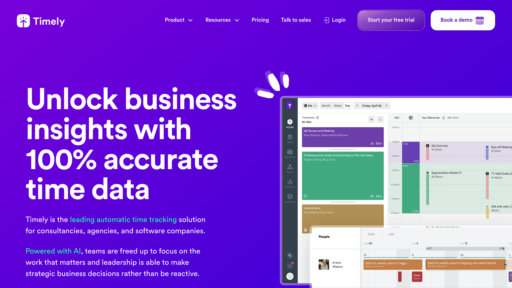 Timely - Automatic time tracking software that records work activities and project hours - Logo