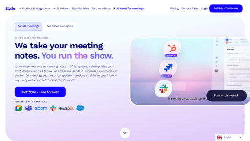 tl;dv - Grabador de reuniones inteligente con resúmenes automáticos y transcripción multilingüe - Logo