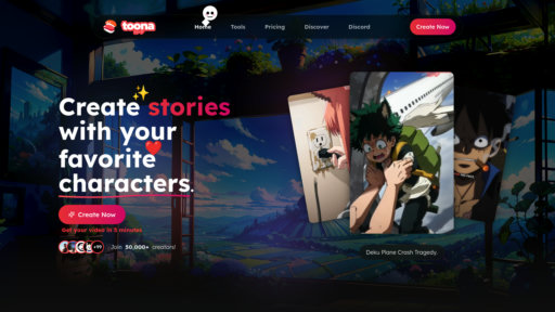 toona - Creador de animación inteligente - colorización automática y mejora 4K - Logo