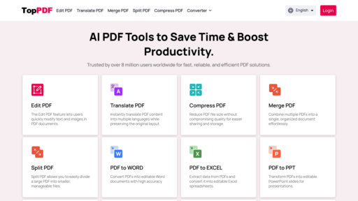 TopPDF - Éditeur et convertisseur PDF en ligne - Traitement intelligent de documents - Logo