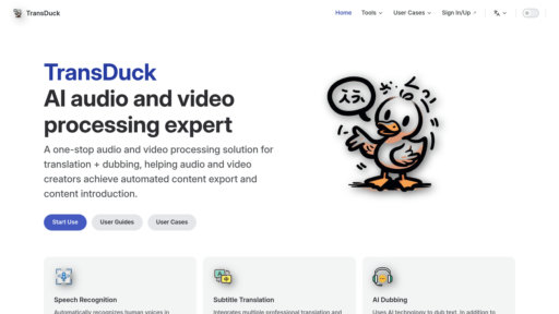 TransDuck - Smart video translation and dubbing tool with automatic multilingual subtitles - Logo