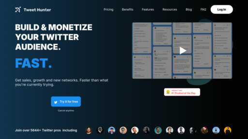 Tweet Hunter - Suite crecimiento Twitter: creación automática de contenido y engagement - Logo