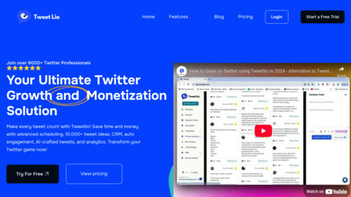Tweetlio - Gestión inteligente de Twitter con publicación automática y análisis - Logo