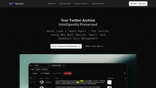 Twillot - Gestor inteligente de marcadores Twitter con categorización automática - Logo