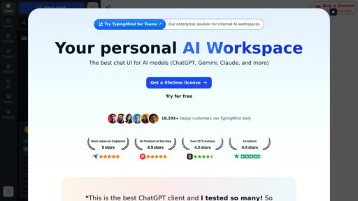 TypingMind - AI chat platform with multiple models, team collaboration and customization - Logo