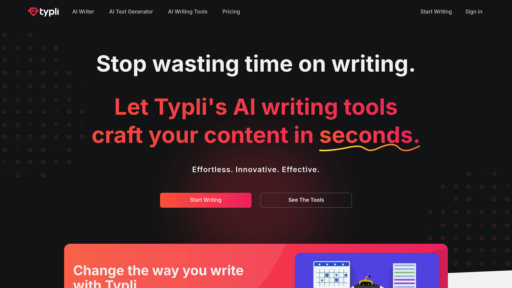 Typli AI - Asistente de escritura inteligente con optimización SEO y creación de contenido - Logo