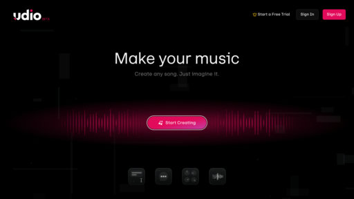 Udio - Crea música profesional con voces a partir de descripciones de texto - Logo