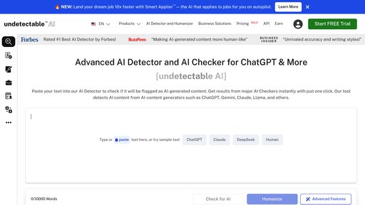 Undetectable AI - Convertir texto IA en escritura humana, evadir sistemas detección - Logo