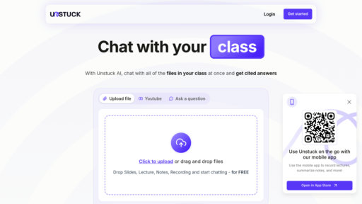 Unstuck AI - Transform study materials into interactive knowledge with verified answers - Logo