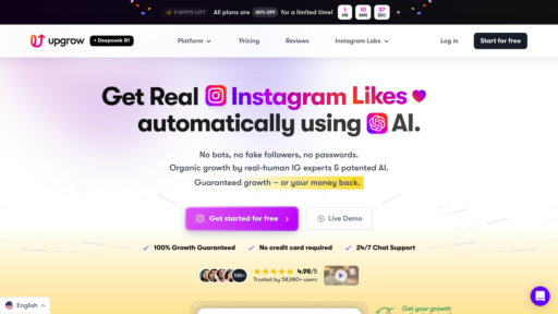 UpGrow - Herramienta crecimiento Instagram para seguidores reales e interacción - Logo