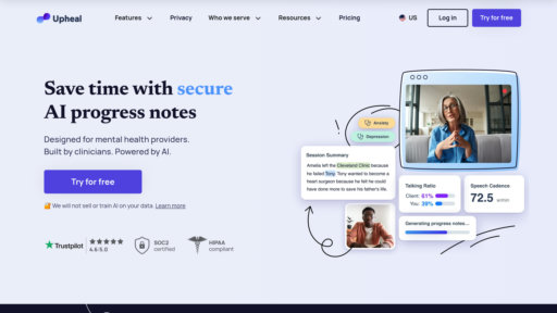 Upheal - Plataforma salud mental automatiza notas clínicas y planes tratamiento - Logo