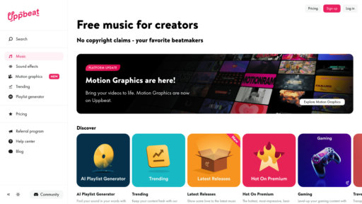 Uppbeat - Plateforme musicale intelligente avec morceaux libres de droits pour créateurs - Logo
