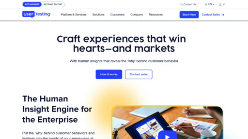 UserTesting Human Insight Platform - Plataforma de investigación de usuarios con pruebas remotas y análisis - Logo