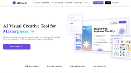 VDraw AI - Crea infografías y diagramas profesionales automáticamente desde texto y video - Logo