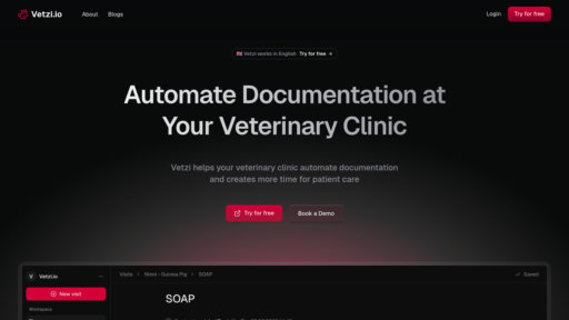 Vetzi.io - Veterinary practice automation: smart clinical documentation and communication - Logo