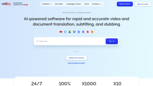 Vidby - Traducción y doblaje de video en 150+ idiomas con sincronización labial - Logo