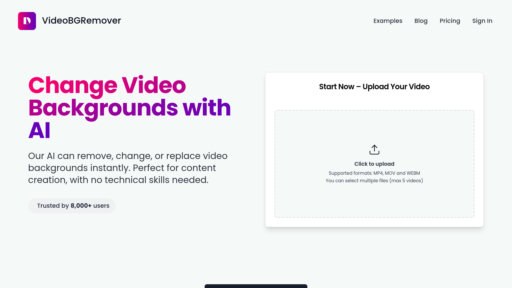 VideoBGRemover - Eliminar fondos de video automáticamente con vista previa en tiempo real - Logo