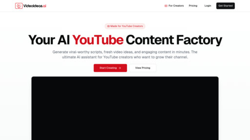 VideoIdeas.ai - YouTube creator tool: Generate scripts and video ideas automatically - Logo