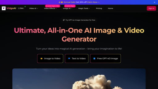 Vidgo AI - Generador de video, imagen y música inteligente - procesamiento rápido, sin marca de agua - Logo