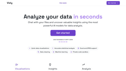 Vizly - Outil d'analyse de données transformant le langage naturel en visualisations - Logo