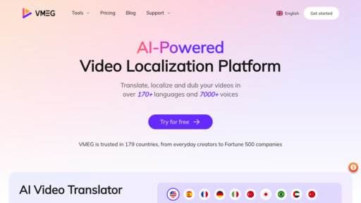 VMEG - Edición de video automática con traducción multilingüe y clonación de voz - Logo