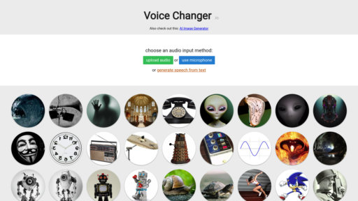 VoiceChanger.io - Cambiador de voz gratuito con efectos en tiempo real y texto a voz - Logo