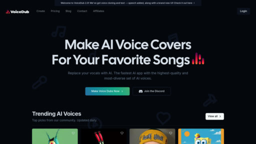 VoiceDub - Síntesis de voz profesional y clonación con 10.000 voces y doblaje multilingüe - Logo